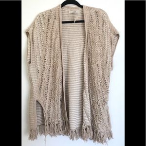 LOFT Ann Taylor Tan Knit Vest